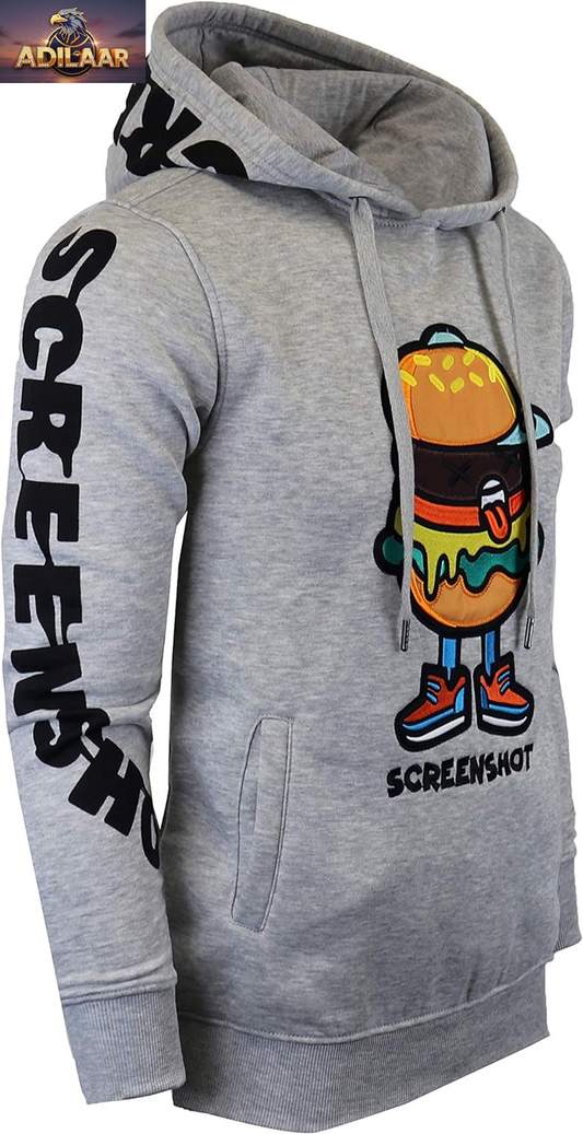 SCREENSHOT Men's Premium Fleece Hoodie - Contemporary Urban Streetwear Pullover