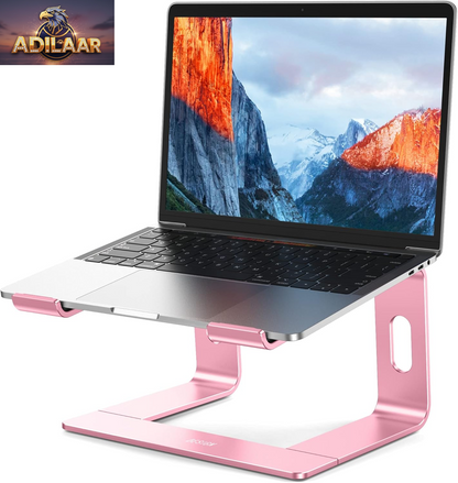 BESIGN LS03 Aluminum Laptop Stand, Ergonomic Detachable Computer Stand, Riser Holder Notebook Stand Compatible with Air, Pro, Dell, HP, Lenovo More 10-15.6" Laptops, Black