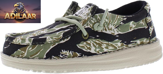 HEYDUDE Women's Wendy Canvas Slip-On Loafers - Comfortable and Lightweight Footwear