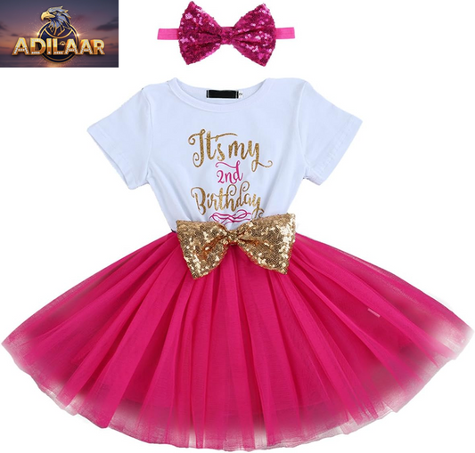Baby Girls' Newborn Sequin Bow Tutu Dress for First/Second Birthday Cake Smash