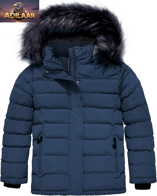 ZSHOW Girls' Hooded Winter Puffer Jacket with Soft Fleece Lining