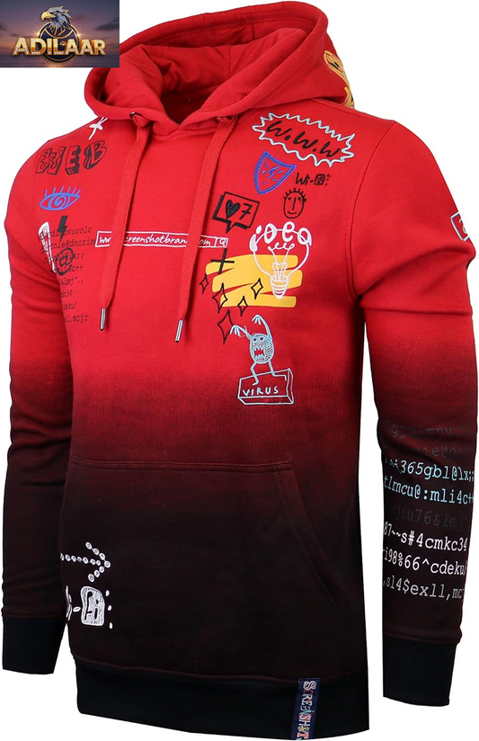 SCREENSHOT Men's Urban Hip Hop Premium Fleece Hoodie - Contemporary Pullover Streetwear Sweatshirt